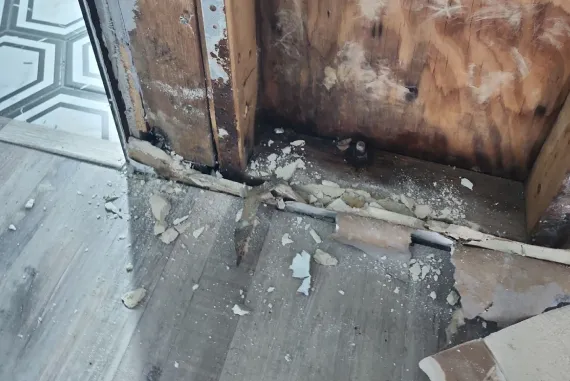 water damage wall base moisture intrusion Orlando property