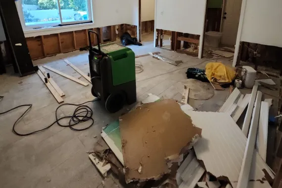 structural drying equipment setup water damage Orlando